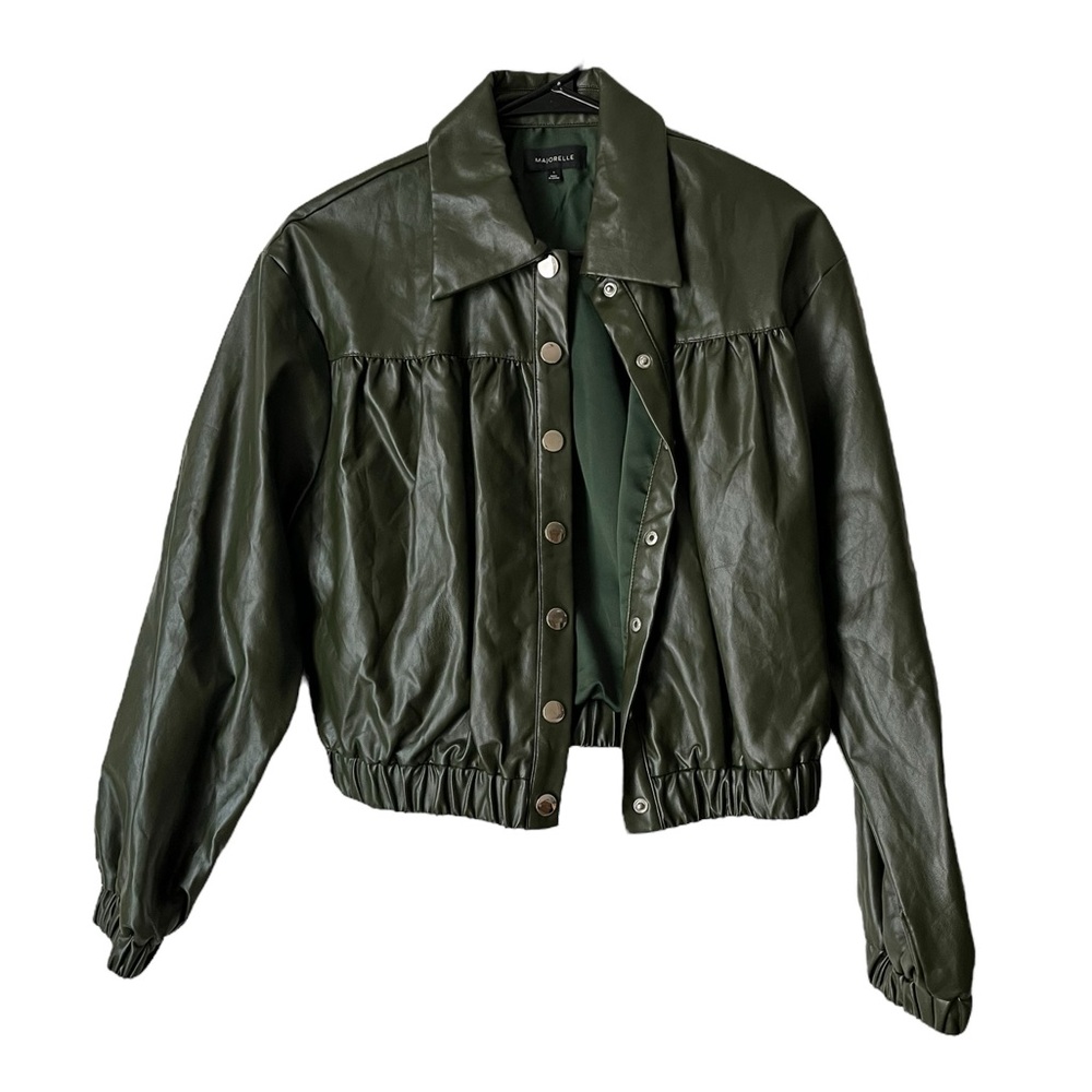 Revolve Majorelle Kai silver button closure Jacket in Olive‎ Green - Picture 8 of 12